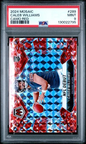 2024 Panini Mosaic Caleb Williams #289 Camo Red PSA 9