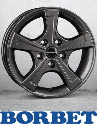 4x Borbet CWT 6,0X15 5/112 ET30 Mistral Anthracite Glossy