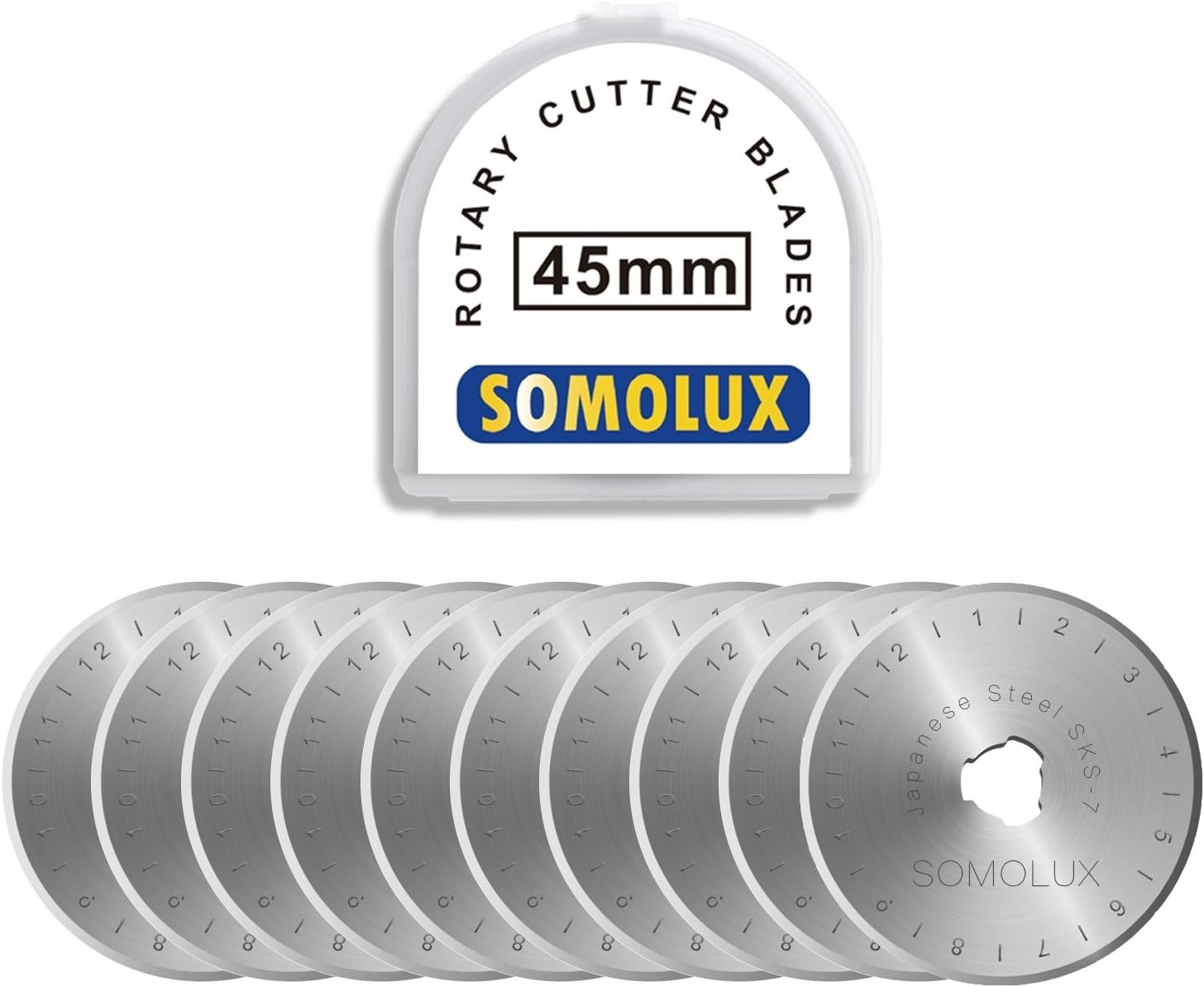 Rotary Cutter Blades 45mm 10 Pack Refill Fits OLFA,DAFA,Truecut Replacement, ...