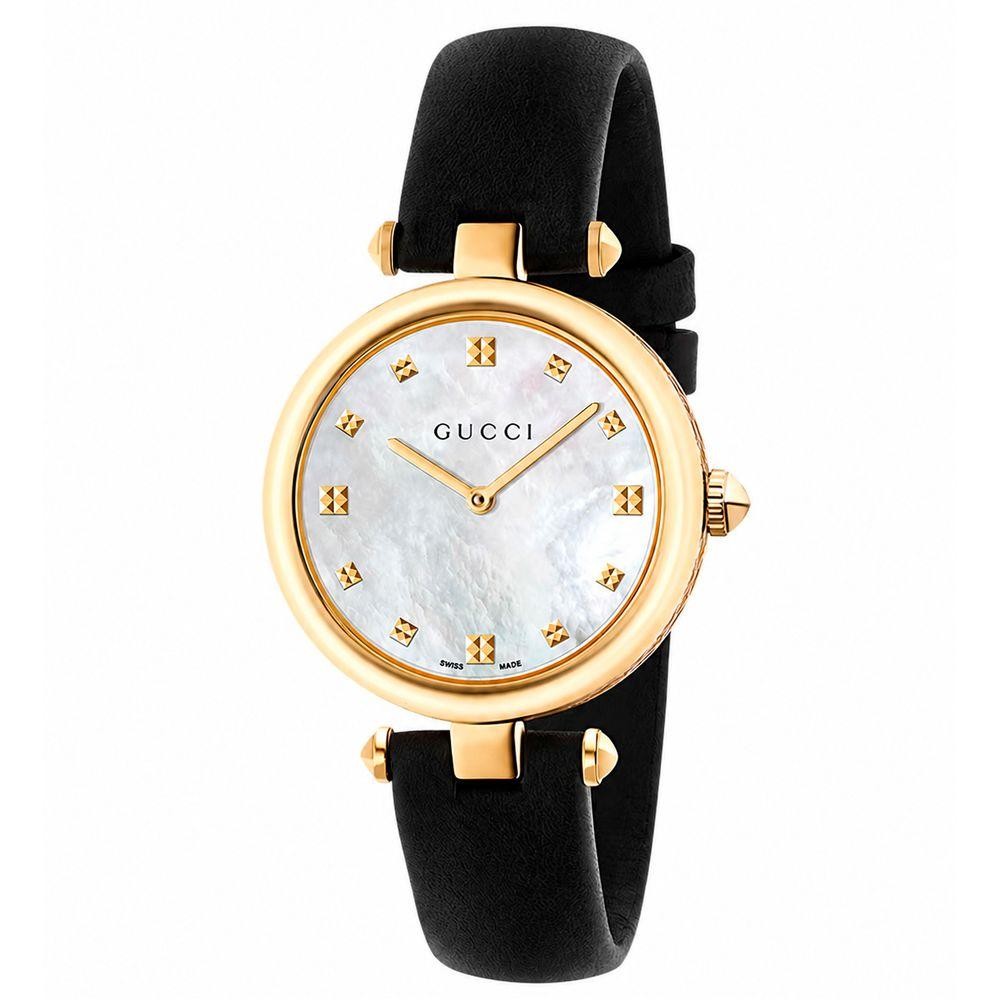 Black Leather Dress Watch