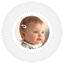 1Inch White Snap Hair Clips, 60Pcs Small Hair Clips for Little Girls, Baby