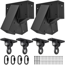 Heavy-Duty Swing Set Brackets   A-Frame Swing Set Hardware Kit, 2 End Bracket...