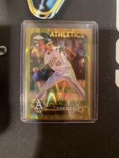 2024 Topps Chrome Update Mitch Spence Gold Raywave /50 RC #USC166