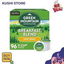 Green Mountain Breakfast Blend Coffee K-Cup Pods, Light Roast, 96/Carton - HOT 