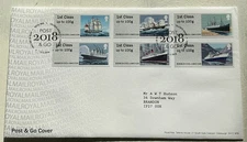 GB QEII 2018 Heritage Mail By Sea Post & Go RM FDC Tallents House Edinburgh SHS