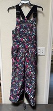 Boulder Gear Youth Girls Cooper Ski Snowboard Bib Size Medium Navy Blue Pink