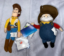Disney Toy Story 2 Prospector (stinky pete) & Woody Plush Bean Bag Toys