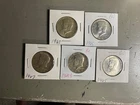Lot Of 5 Kennedy Halves 40 % Silver.