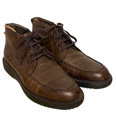 Stonefly Brown Leather Moc Toe Chukka Boots Men's EU 44 10.5-11