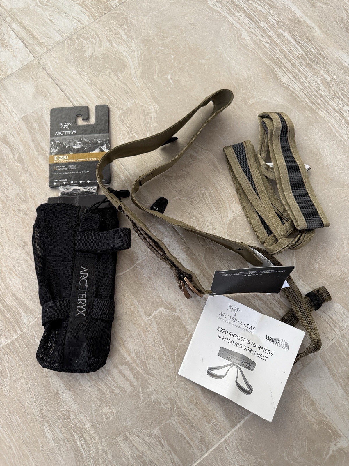 Arc'teryx E220 Rigger's Harness Belt Color: crocodile Size: Medium H150 thumbnail 12