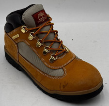Timberland Field Boots Boys Size 6 Brown Leather Round Toe Ankle Boots 15945