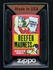 ZIPPO REEFER MADNESS LIGHTER 420 WEED CINTAGE MOVIE FILM RARE COLLECTABLE USA