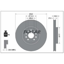 2x Textar Scheibenbremse vorne 26124018