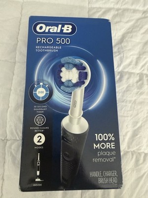 Oral-B Pro 500 Electric Toothbrush with (1) Brush Head, Rechargeable, Black