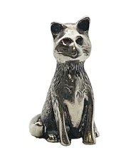 Vtg S. Kirk and Son Sterling Cat Figurine Paperweight #1 65 Grams Collectible