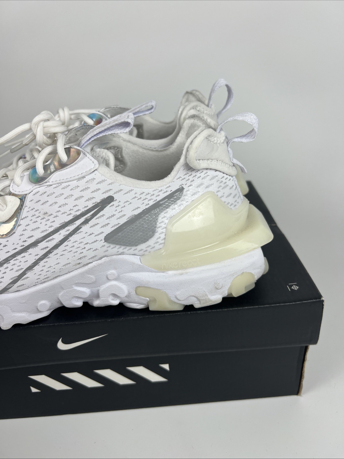 Nike React Vision-White/Particle Gray-Running Sne… - image 4