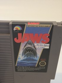 Jaws NES Nintendo Cartridge With Custom Plastic Case ~ Tested Works Great!