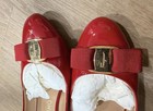 Salvatore Ferragamo CARLA 70 Enamel Ribbon Pumps Red Size 36 — photo 4