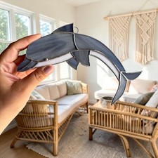 NEW Large Gray Dolphin Window Sun-catcher.