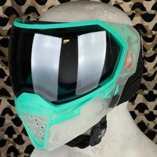 NEW Empire EVS Paintball Mask w/ 1 Lens - Crystal Clear/Teal - Ninja
