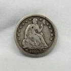1853-P Arrows Seated Liberty Half Dime H10C Semi Key Date Silver Coin