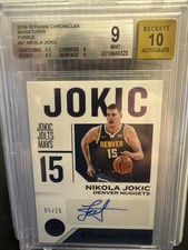 2018-19 Panini Chronicles - Chronicles Signatures Nikola Jokić #CS-NJ Purple /25