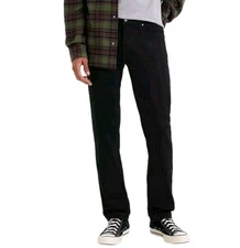 Levi's 511 Slim Fit 5-Pocket Denim Jeans Men's 34x32 Sits Below Waist Black