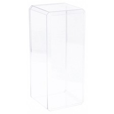 Pioneer Plastics Clear Plastic Beveled Edge Display Case, 5" W x 5.5" D x 13" H
