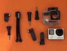 GoPro Hero 4 Silver 4K Action Camera Bundle - Great Condition TESTED