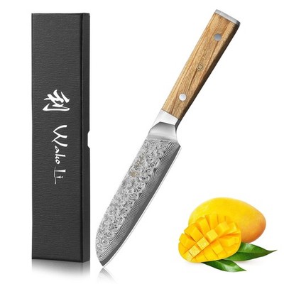 Wakoli Oribu Small Santoku Knife   Full Tang Kitchen Knife | 5-Inch Blade Made