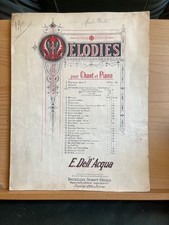 E. Dell' Acqua Villanelle pour chant et piano partition éditions Schott