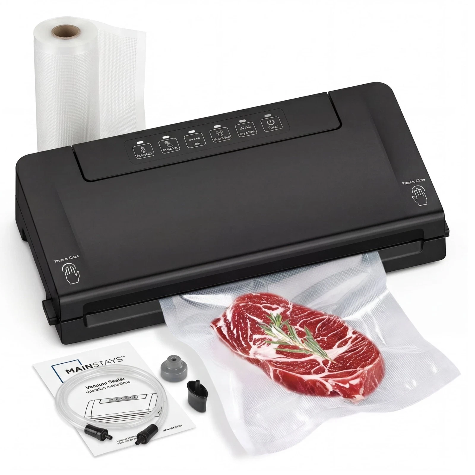 Mainstays Vacuum Heat Sealer Airtight Food Storage + 10’Roll Built In Cutter™
Opens in a new window 