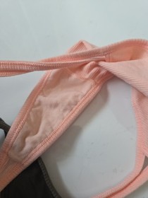 NWOT Lot Of 2 Victoria&rsquo;s Secret Pink Thongs Medium Green/Peach