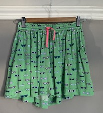 Mini Boden Girls Green Shorts With Sunglasses Print, Age 11-12, Spring Summer