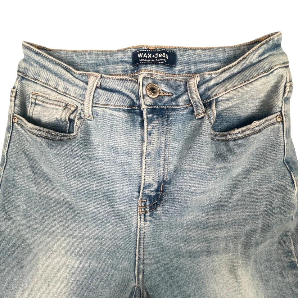 Pantalones de mezclilla ajustados lavados ligeros para mujer talla 3 W26 L27 de cera Foto 4 de 4