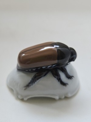 Rosenthal Porcelain Beetle Figurine 1922 Karl Himmelstoss Germany As-Is Damage