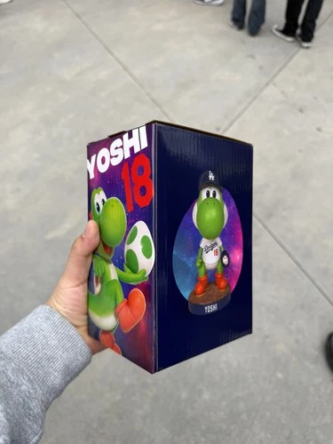 2026 Yoshi Dodgers Super Mario Bobblehead 3/31/26 Nintendo Movie