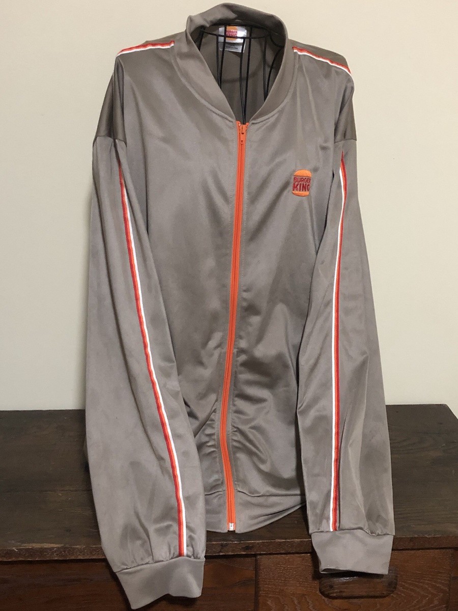 Burger King XLarge Jacket Adult Brown Manager Employee Bomber Fast