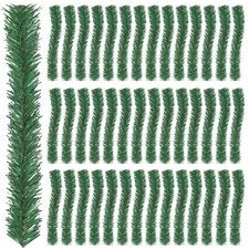 50 Pack 12Inch Christmas Garland Ties Artificial Pine Needles Santa’s Factory...