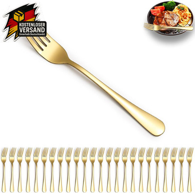 Edelstahl-Titan-Gold Tafelgabeln 24 Stück für Restaurant Hochzeit Events