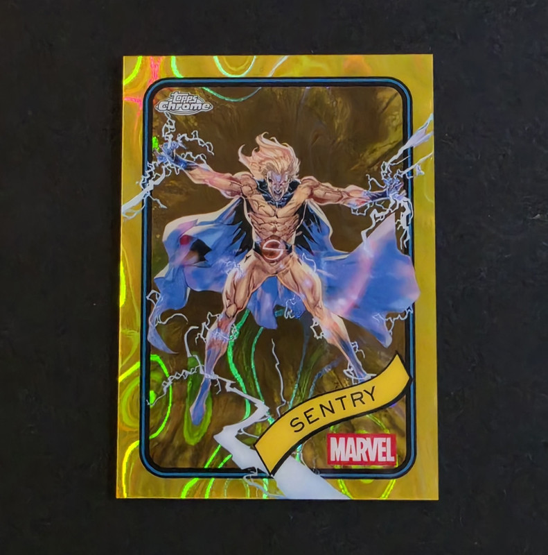 2025 Marvel Topps Chrome Sentry Lava Refractor Parallel/Variety Card SP #168