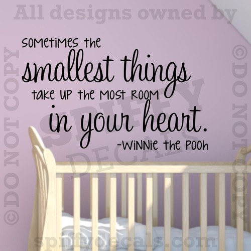 Sometimes the smallest things winnie pooh quote vinyl wall decal