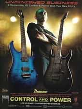 Bleeding Through Brian Leppke 2009 Ibanez Prestige RGA 321 42FM guitar ad print