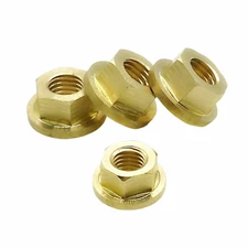 Brass Hex Flange Nuts Non-Serrated Lock Nuts M4 M5 M6 M8 M10 M12