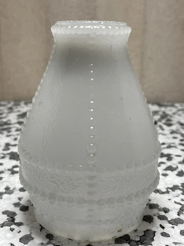 DIAMOND CANDLE CO. FAIRY LAMP - Opal Milk Glass   SHADE ONLY   BROOKLYN,  NYC NY