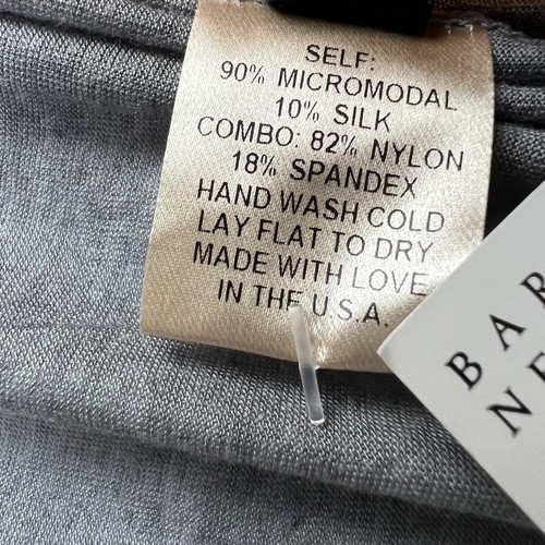 Barneys New York Womens Silk Blend Tunic Sz M Gray Asymmetrical Hem NWT $275 - Picture 5 of 8