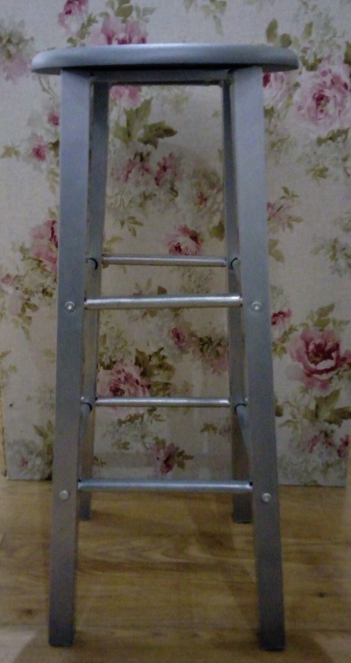 Bar Stool Steel High Legs Breakfast Bar Seat Chair Dining Room Flatpack