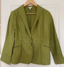 Womens 100% Linen Blazer, Size Us S/p (small Petite) Uk Medium (12)
