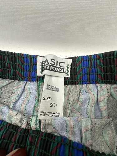 basic editions boys 90s shorts aztec print S (8) Kids Size Blue Green Red Black - Picture 3 of 5