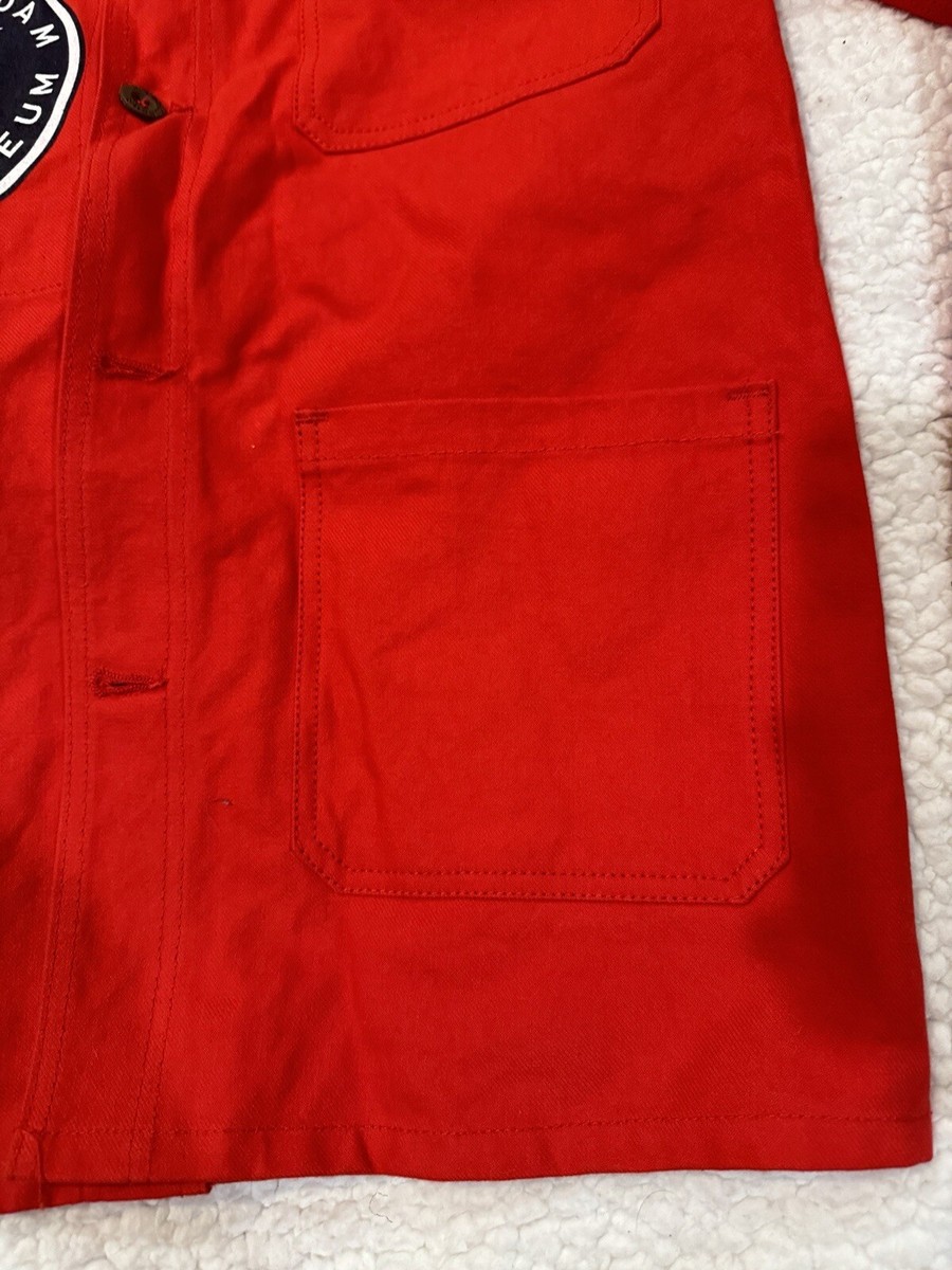 Junya Watanabe Mens Red Long Sleeve Patches Button Front Shirt